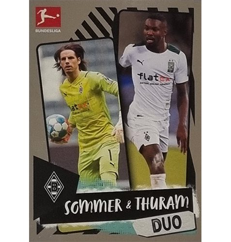 Topps Bundesliga Sticker Saison 2021/2022 Nr 345 Sommer & Thuram Duo