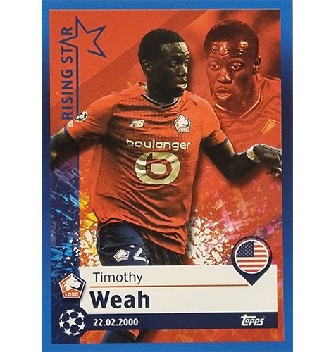 Topps Champions League Sticker 2021/2022 Nr 505 Timothy Weah