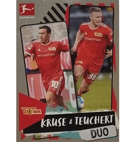 Topps Bundesliga Sticker Saison 2021/2022 Nr 081 Kruse und Teuchert Duo