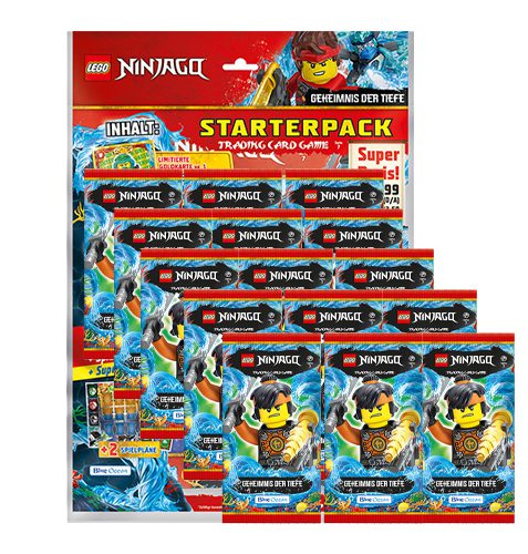 Lego Ninjago Serie 7 Trading Cards Geheimnisse der Tiefe - 1x Starterpack + 15x Booster