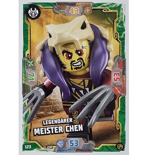 Lego Ninjago Serie 7 Trading Cards Geheimnisse der Tiefe - Nr 123 Legendärer Meister Chen