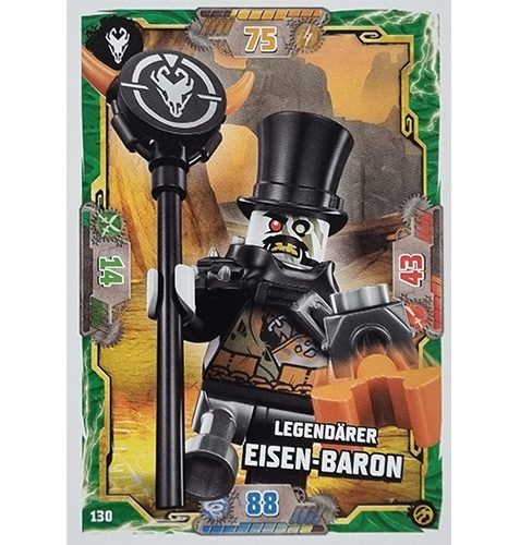 Lego Ninjago Serie 7 Trading Cards Geheimnisse der Tiefe - Nr 130 Legendärer Eisen-Baron