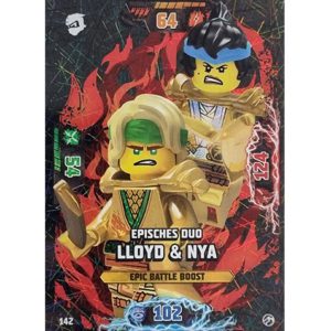 Lego Ninjago Serie 7 Trading Cards Geheimnisse der Tiefe - Nr 142 Episches Duo Lloyd & Nya