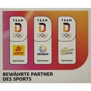 Panini Winterspiele 2022 Peking Sticker - Nr 143 Bewährte Partner des Sports