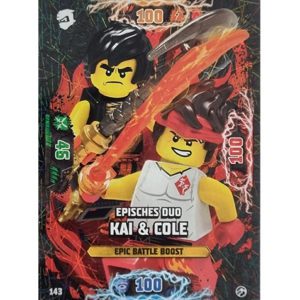Lego Ninjago Serie 7 Trading Cards Geheimnisse der Tiefe - Nr 143 Episches Duo Kai & Cole