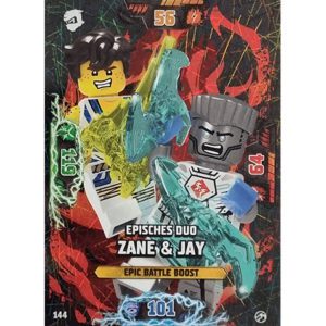 Lego Ninjago Serie 7 Trading Cards Geheimnisse der Tiefe - Nr 144 Episches Duo Zane & Jay