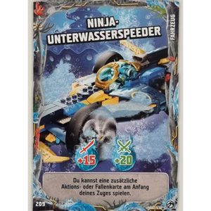 Lego Ninjago Serie 7 Trading Cards Geheimnisse der Tiefe - Nr 209 Ninja-Unterwasserspeeder