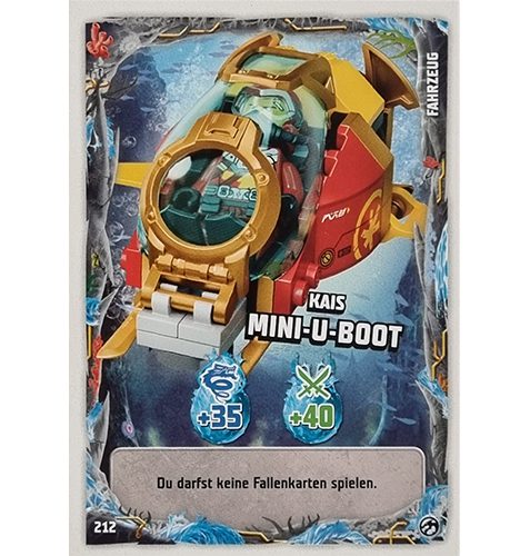 Lego Ninjago Serie 7 Trading Cards Geheimnisse der Tiefe - Nr 212 Kais Mini-U-Boot