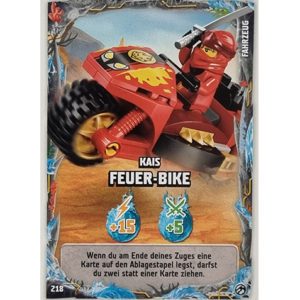 Lego Ninjago Serie 7 Trading Cards Geheimnisse der Tiefe - Nr 218 Kais Feuer-Bike