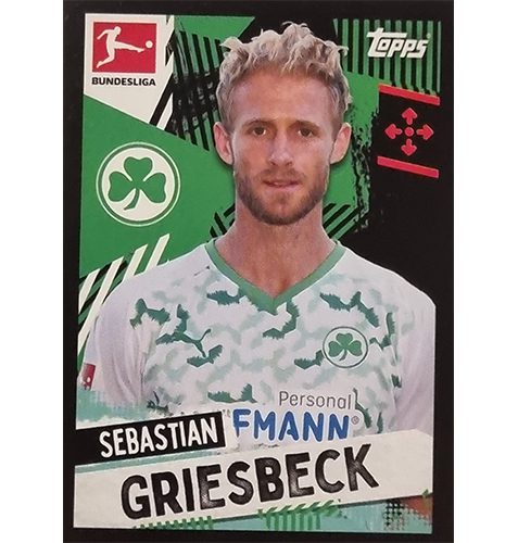 Topps Bundesliga Sticker Saison 2021/2022 Nr 222 Sebastian Griesbeck