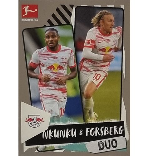 Topps Bundesliga Sticker Saison 2021/2022 Nr 279 Nkunku und Forsberg Duo
