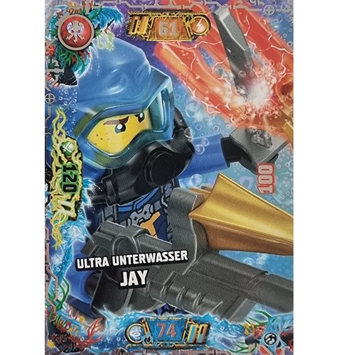 Lego Ninjago Serie 7 Trading Cards Geheimnisse der Tiefe - Nr 035 Ultra Unterwasser Jay