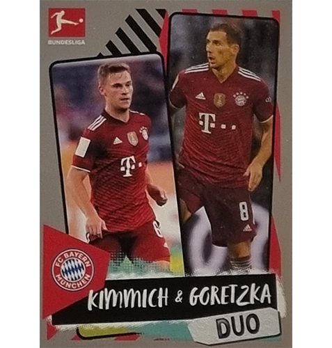 Topps Bundesliga Sticker Saison 2021/2022 Nr 367 Kimmich und Goretzka Duo