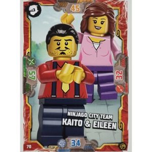 Lego Ninjago Serie 7 Trading Cards Geheimnisse der Tiefe - Nr 070 Ninjago City Team Kaito & Eileen