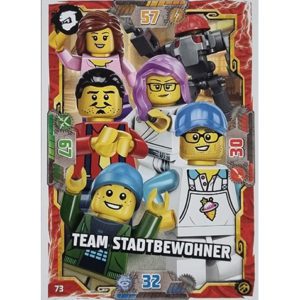 Lego Ninjago Serie 7 Trading Cards Geheimnisse der Tiefe - Nr 073 Team Stadtbewohner