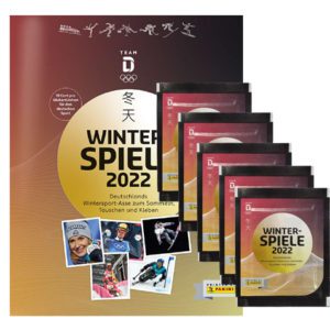 Panini Winterspiele 2022 Peking Sticker - 1x Sammelalbum + 5x Stickertüten