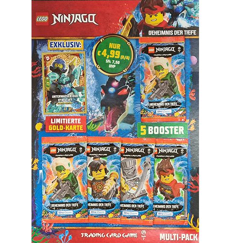 Lego Ninjago Serie 7 Trading Cards Geheimnisse der Tiefe - 1x Multipack LE 13 Unterwasser Duo Nya & Jay