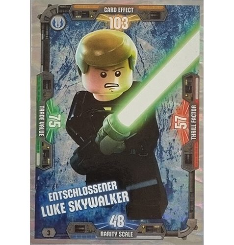 LEGO Star Wars Serie 3 Trading Cards - Nr 003 Entschlossener Luke Skywalker
