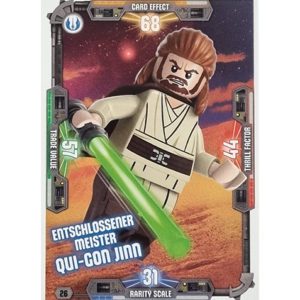 LEGO Star Wars Serie 3 Trading Cards - Nr 026 Entschlossener Meister Qui-Gon-Jinn