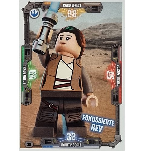 LEGO Star Wars Serie 3 Trading Cards - Nr 038 Fokussierte Rey