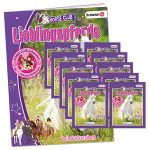 Horse Club Lieblingspferde Sticker - 1x Stickeralbum + 10x Stickertüten