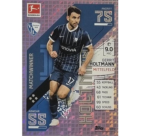 Topps Match Attax Extra 2021/22 Bundesliga Nr - 489 Gerrit Holtmann Matchwinner