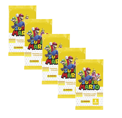 Panini Super Mario Trading Cards - 5x Booster je 8 Cards