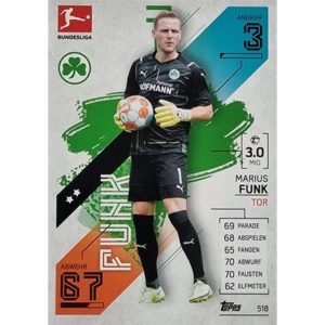 Topps Match Attax Extra 2021/22 Bundesliga Nr - 518 Marius Funk