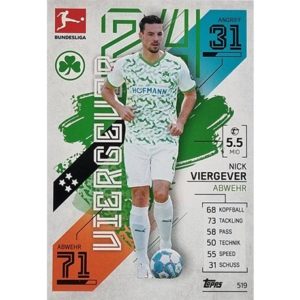 Topps Match Attax Extra 2021/22 Bundesliga Nr - 519 Nick Viergever