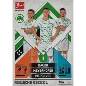 Topps Match Attax Extra 2021/22 Bundesliga Nr - 522 Bauer Meyerhöfer Viergever