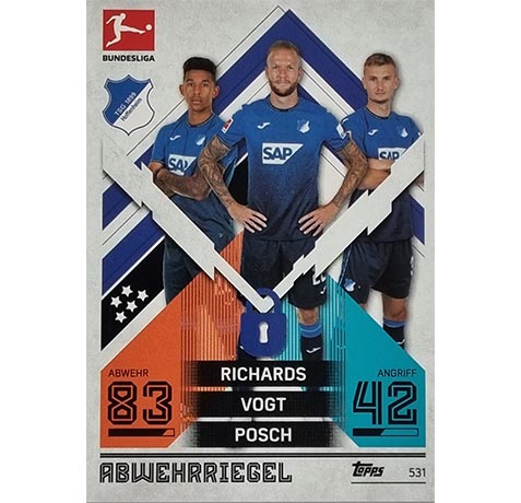 Topps Match Attax Extra 2021/22 Bundesliga Nr - 531 Richards Vogt Posch