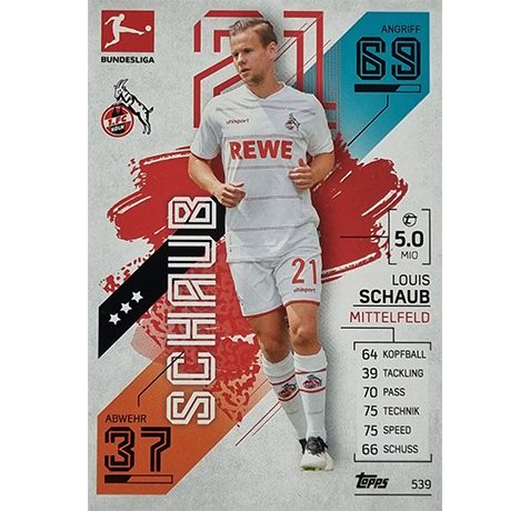 Topps Match Attax Extra 2021/22 Bundesliga Nr - 539 Louis Schaub