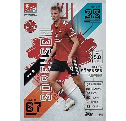 Topps Match Attax Extra 2021/22 Bundesliga Nr - 641 Asger Sörensen