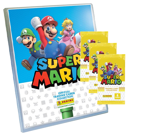 Panini Super Mario Trading Cards - Starter Pack + 3x Booster