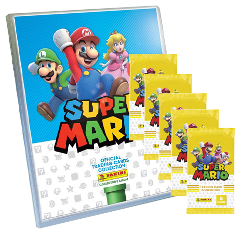Panini Super Mario Trading Cards - Starter Pack + 5x Booster