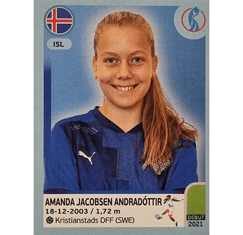 Panini Frauen EM 2022 Sticker - Nr 366 Amanda Jacobsen Andradottir