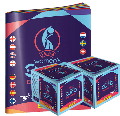 Panini Frauen EM 2022 Sticker - Album + 2x Displays je 36x Tüten