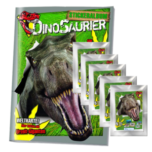 Blue Ocean Dinosaurier Sticker 2022 - Album + 5x Tüten
