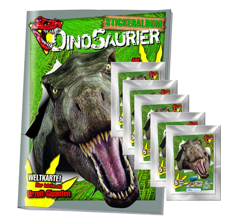 Blue Ocean Dinosaurier Sticker 2022 - Album + 5x Tüten