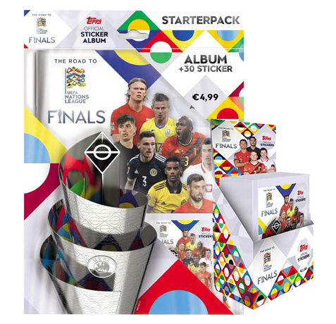 Topps UEFA Nations League 2022/23 Sticker - Starterpack + 1x Display je 50 Tüten