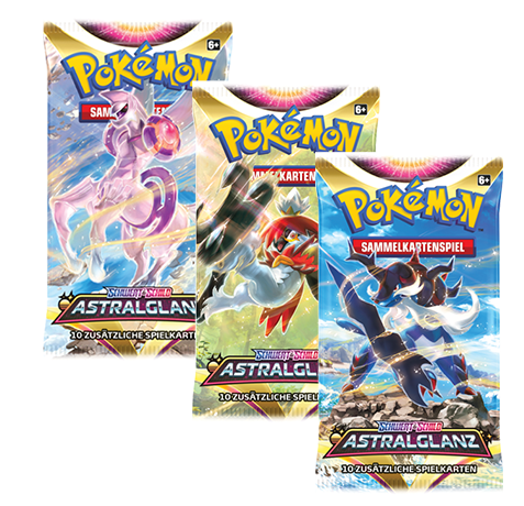 Pokémon Schwert und Schild Astralglanz Serie 10 - 3x Booster