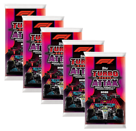 Topps Formula 1 Turbo Attax 2022 Trading Cards - 5x Booster