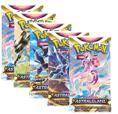 Pokémon Schwert und Schild Astralglanz Serie 10 - 5x Booster