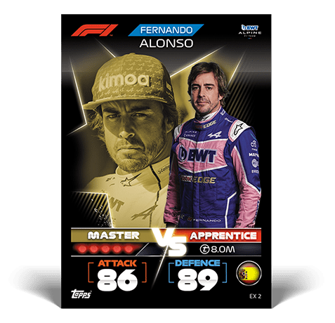 Topps Formula 1 Turbo Attax 2022 Trading Cards - EX 2 Fernando Alonso