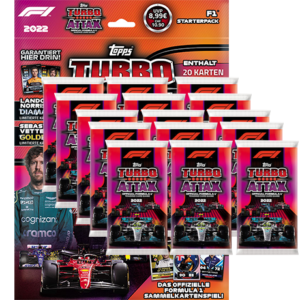 Topps Formula 1 Turbo Attax 2022 Trading Cards - 1x Starterpack 15x Booster