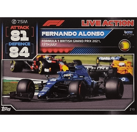 Topps Formula 1 Turbo Attax 2022 Trading Cards Nr 210