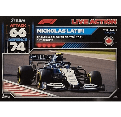Topps Formula 1 Turbo Attax 2022 Trading Cards Nr 216