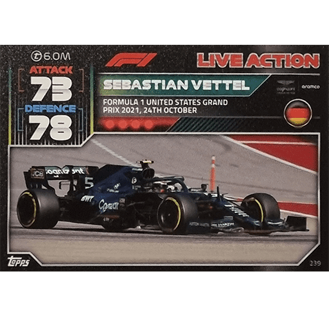 Topps Formula 1 Turbo Attax 2022 Trading Cards Nr 239