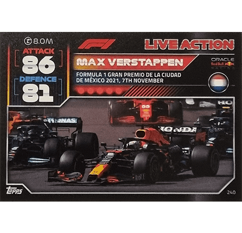 Topps Formula 1 Turbo Attax 2022 Trading Cards Nr 240