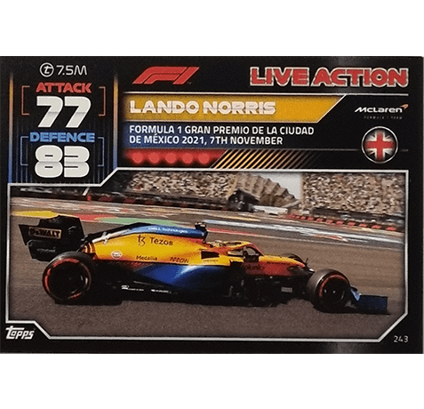 Topps Formula 1 Turbo Attax 2022 Trading Cards Nr 243
